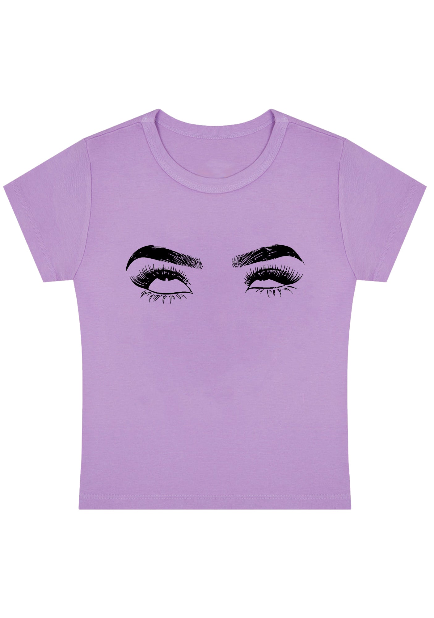 Eyes Roll Face Y2K Baby Tee