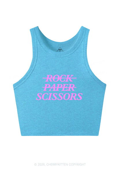 Rock Paper Scissors Pride Y2K Crop Tank Top Cherrykitten