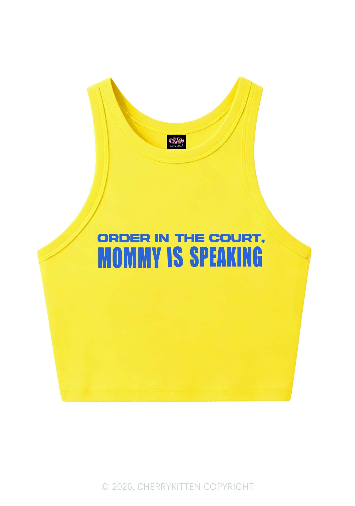 Mommy Is Speaking Y2K Crop Tank Top Cherrykitten