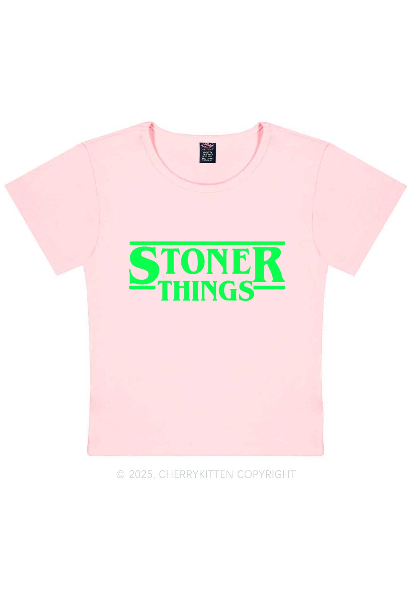 Stoner Things Y2K Baby Tee Cherrykitten