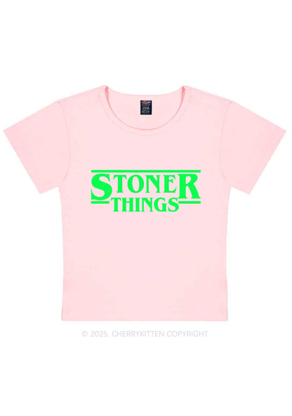 Stoner Things Y2K Baby Tee Cherrykitten