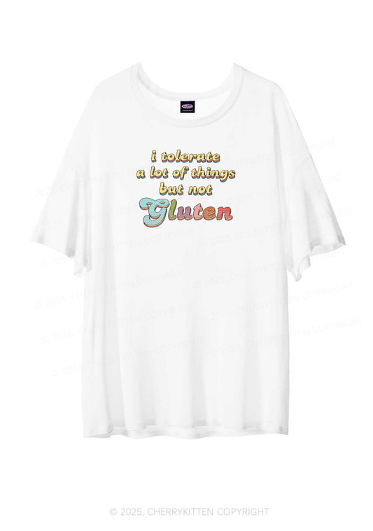 Tolerate Gluten Y2K Sheer Boyfriend Tee Cherrykitten