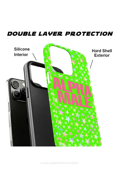 Green Alpha Male Star Y2K Phone Case Cherrykitten