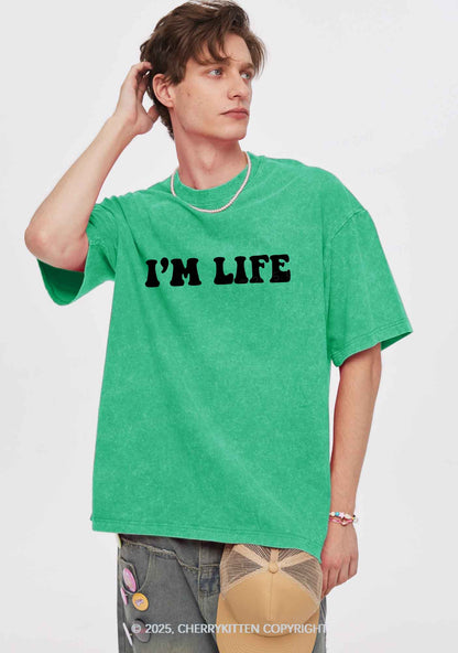 I Make Life Hard Y2K Valentine's Day Washed Tee Cherrykitten