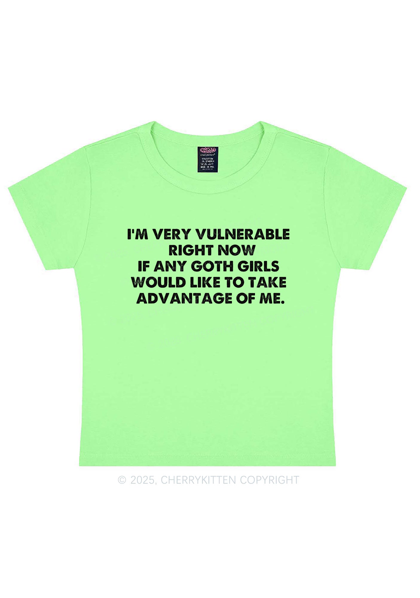 Im Vulnerable Y2K Baby Tee Cherrykitten