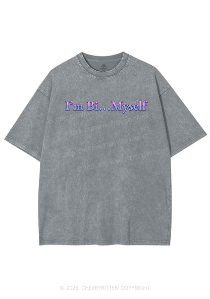Im Bi Myself Pride Y2K Shirts Washed Tee Cherrykitten