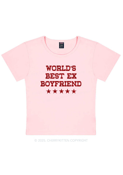 Glitter Best Ex Boyfriend Y2K Baby Tee Cherrykitten