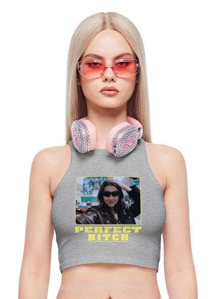 Custom Perfect Bxxch Y2K Crop Tank Top Cherrykitten