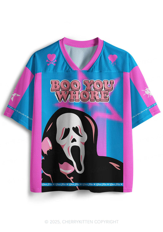 Custom Halloween Skeleton Boo You Hore Y2K Sport Jersey Shirts Cherrykitten