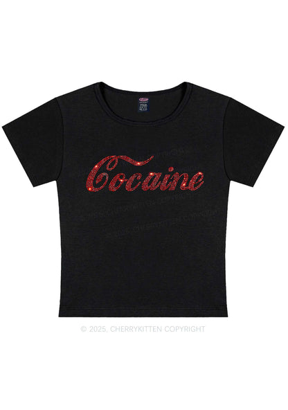 Rhinestone Special Cola Y2K Baby Tee Cherrykitten