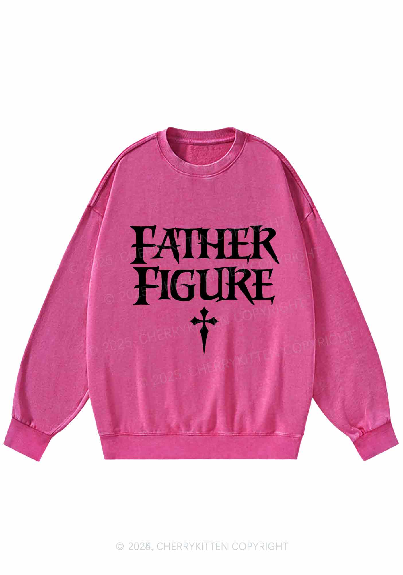 Halloween Father Figure Y2K Washed Sweatshirts Cherrykitten