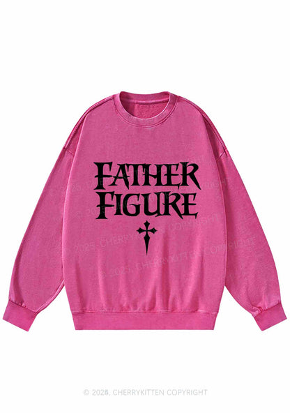 Halloween Father Figure Y2K Washed Sweatshirts Cherrykitten