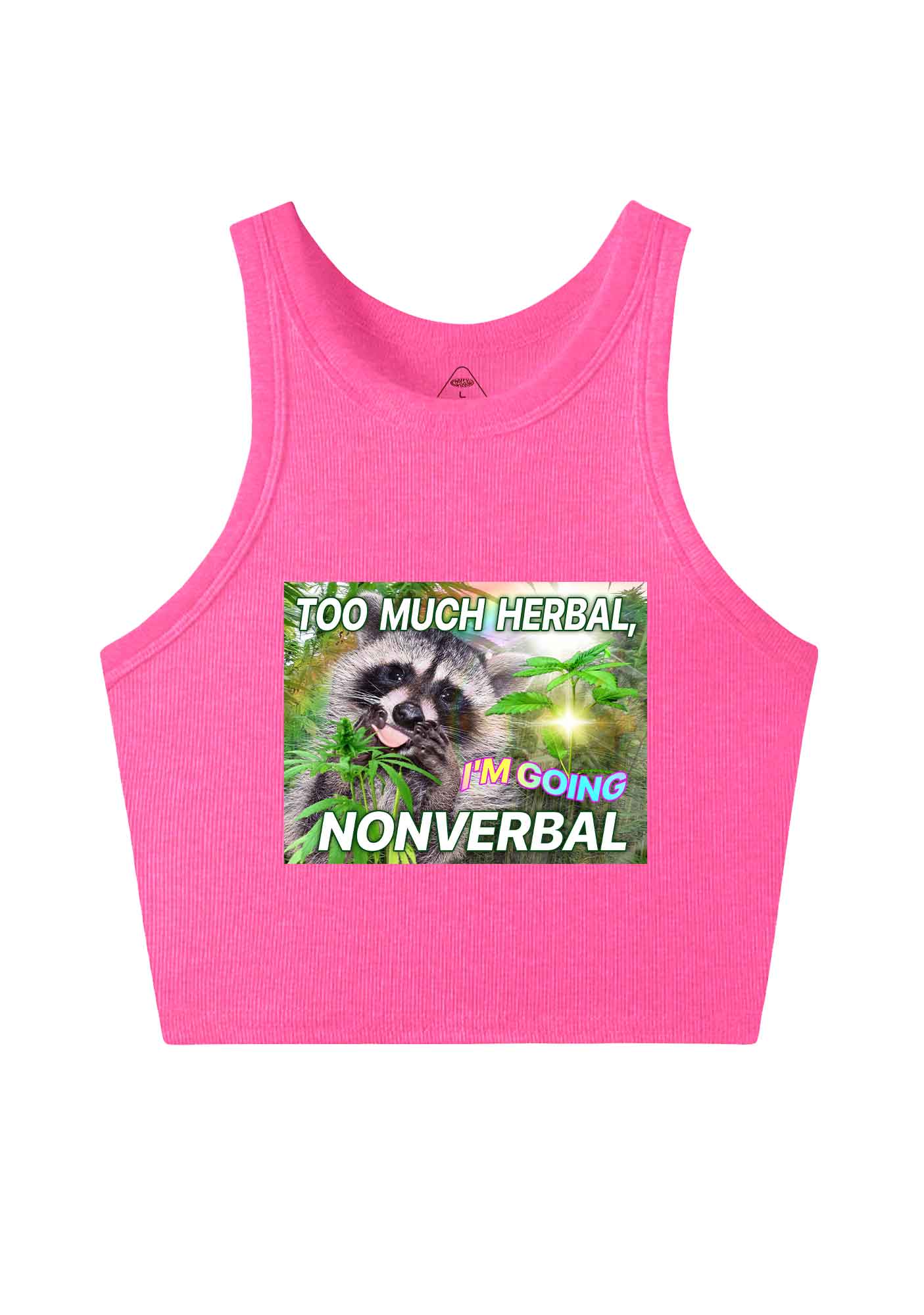 Im Going Nonverbal Y2K Crop Tank Top Cherrykitten