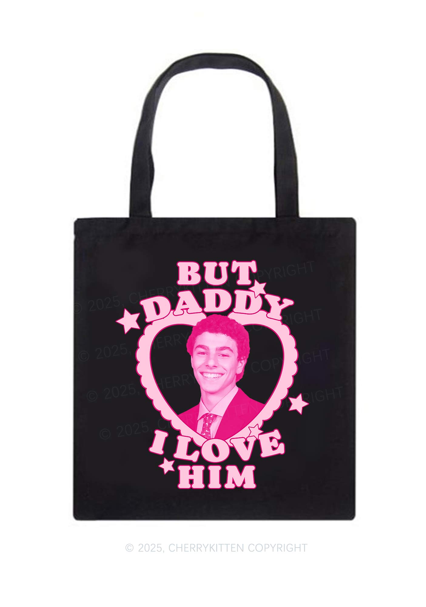 Daddy I Love Him Luigi Y2K Canvas Tote Bag Cherrykitten