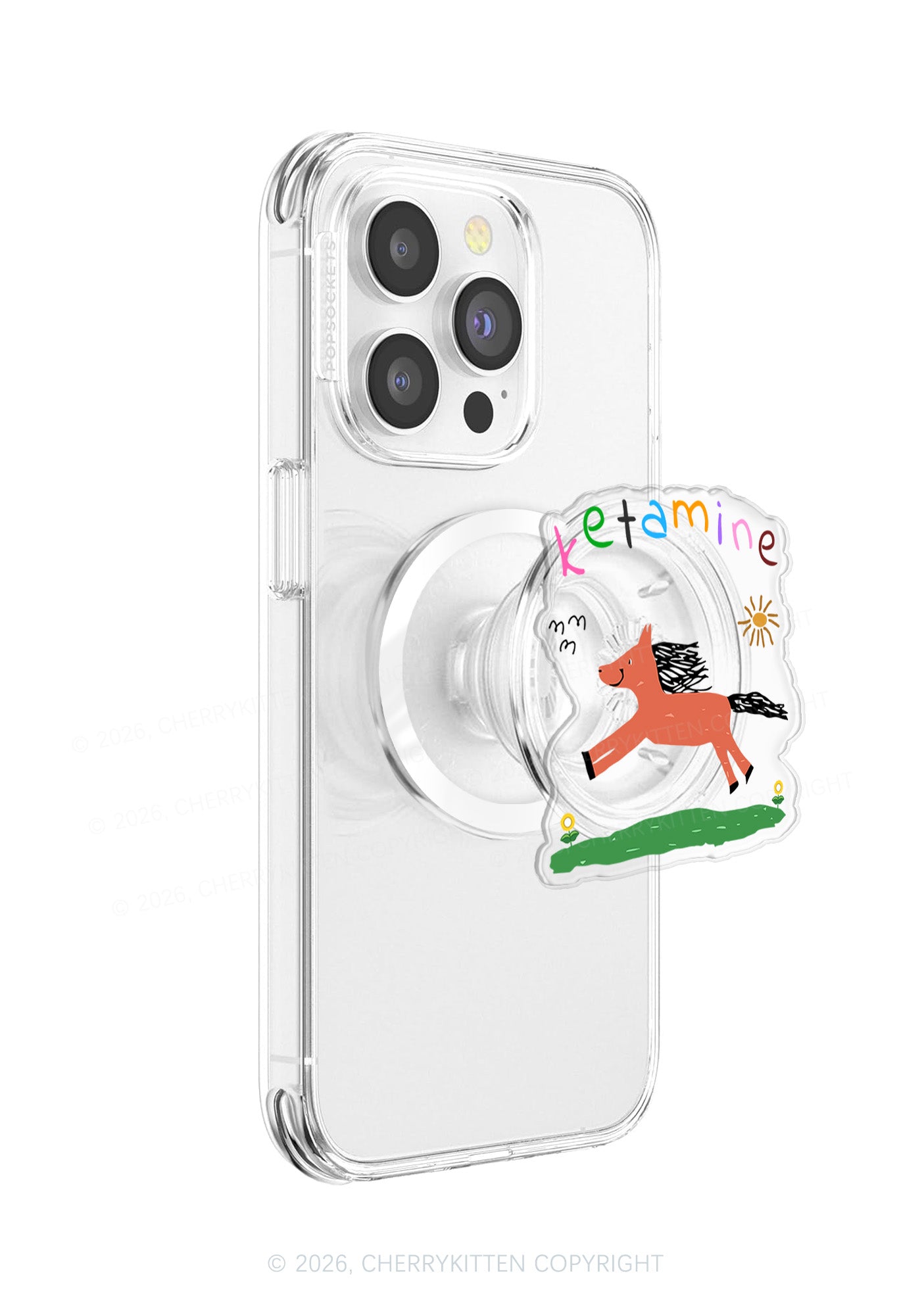 Orange Pony Y2K Magnetic Phone Grip Holder Cherrykitten