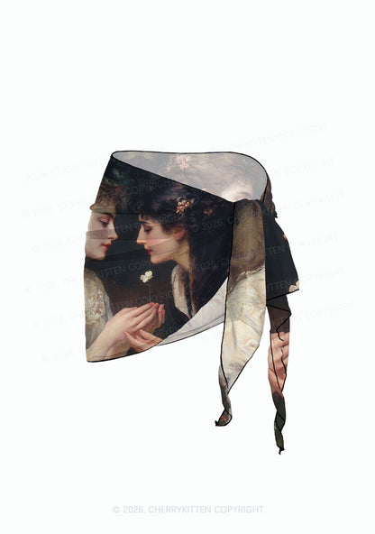 Victorian Sapphic Pride Y2K Print Bikini Set Cherrykitten