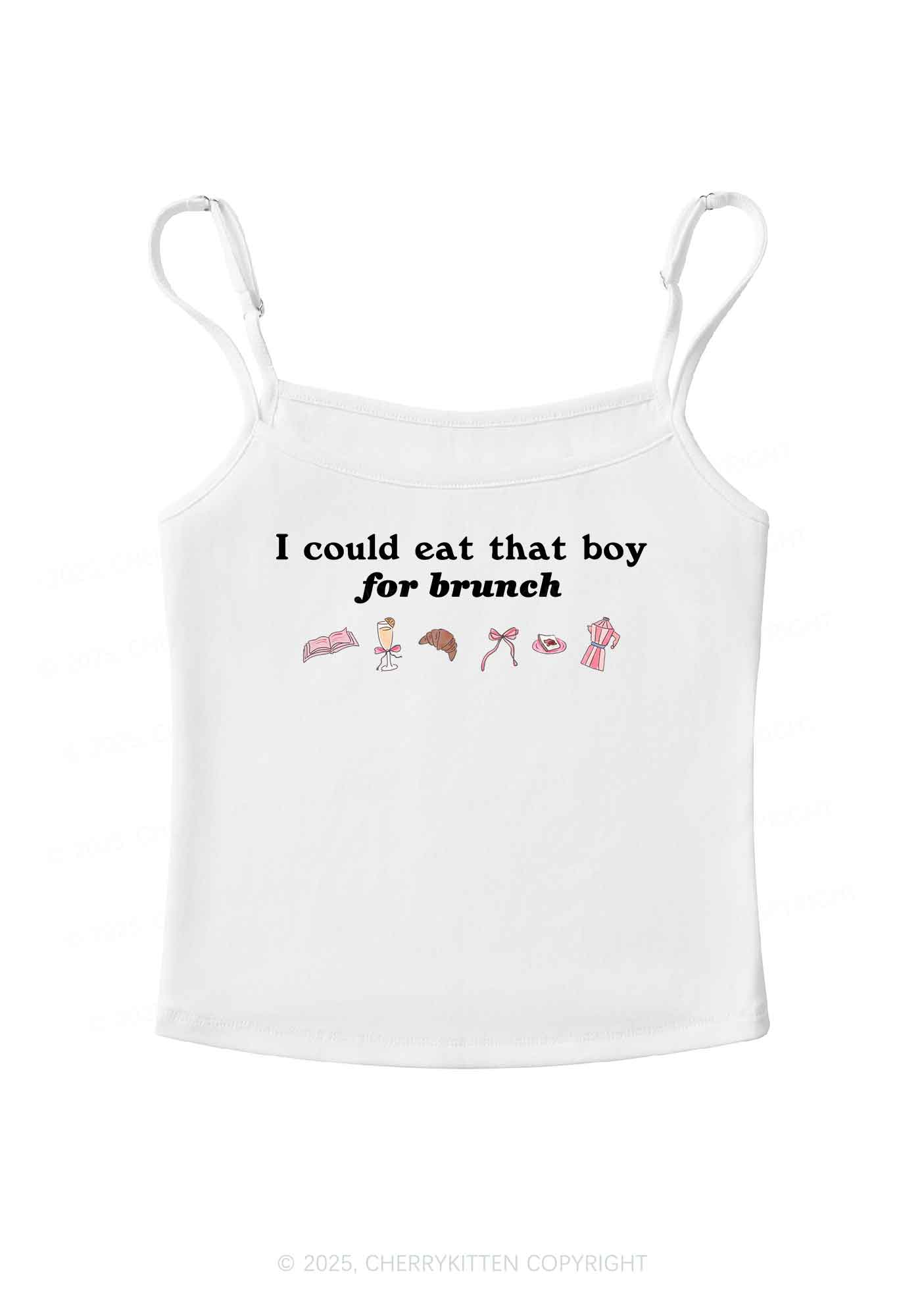 Eat Boy For Brunch Y2K Spaghetti Strap Cami Cherrykitten