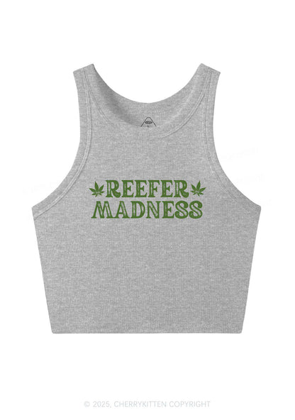 Green Madness Y2K Crop Tank Top Cherrykitten