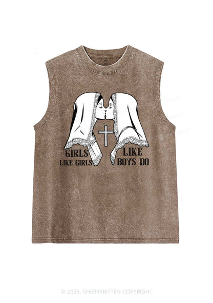 Girls Like Girls Pride Y2K Washed Muscle Tank Cherrykitten