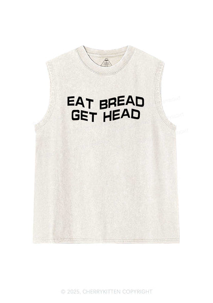 Eat Bread Get Head Y2K Washed Muscle Tank Cherrykitten