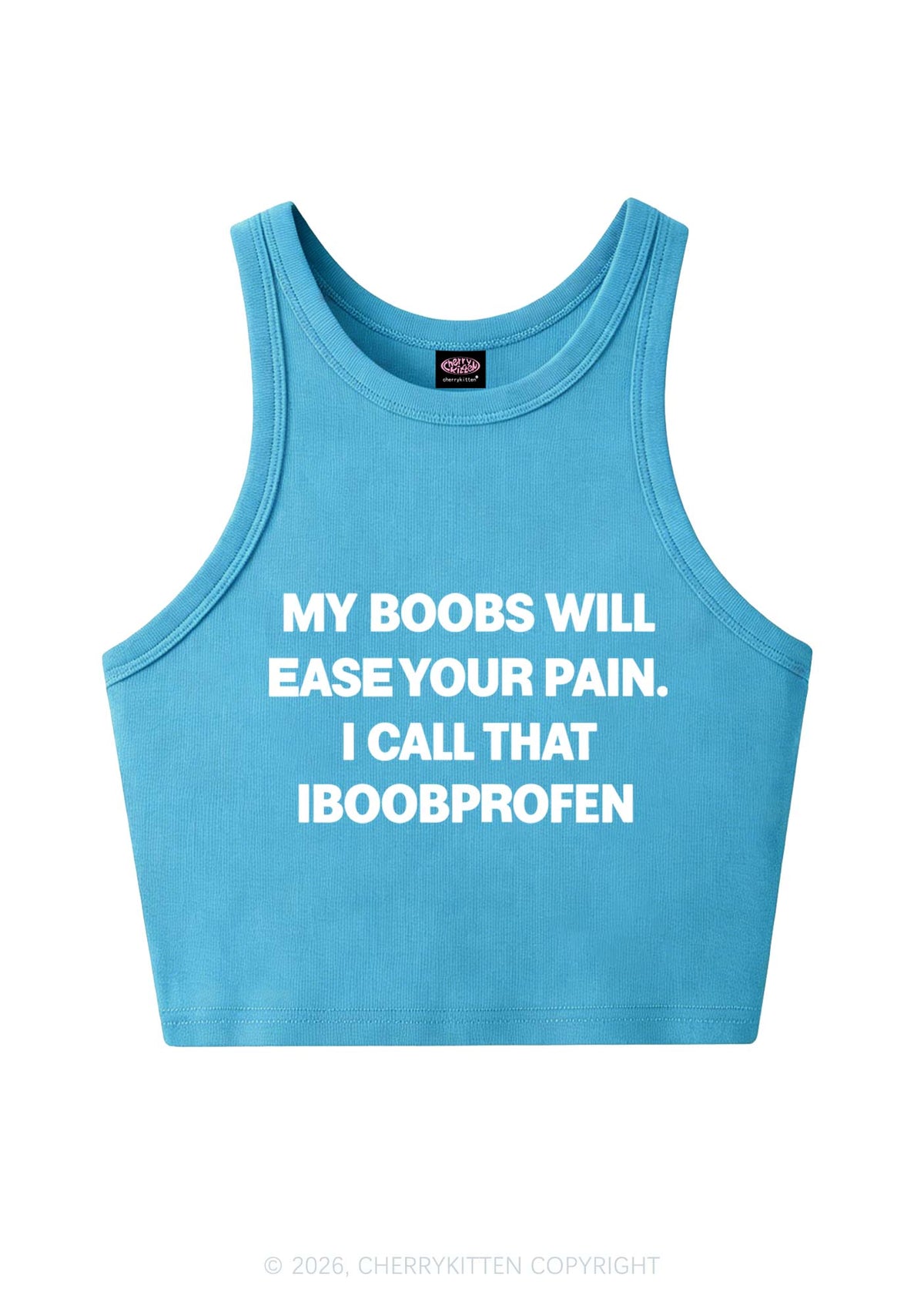 My Bxxbs Ease Your Pain Y2K Crop Tank Top Cherrykitten