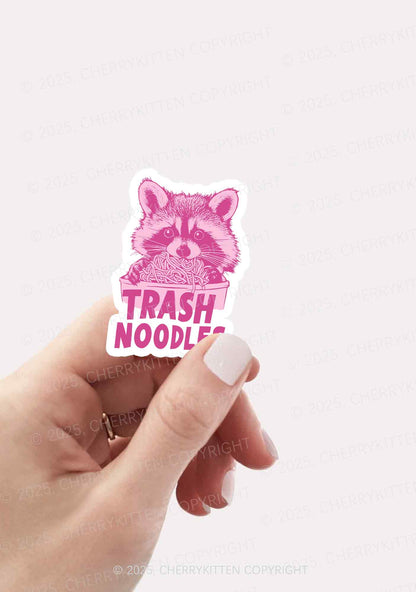 Raccoon Trash Noodles 1Pc Y2K Sticker Cherrykitten