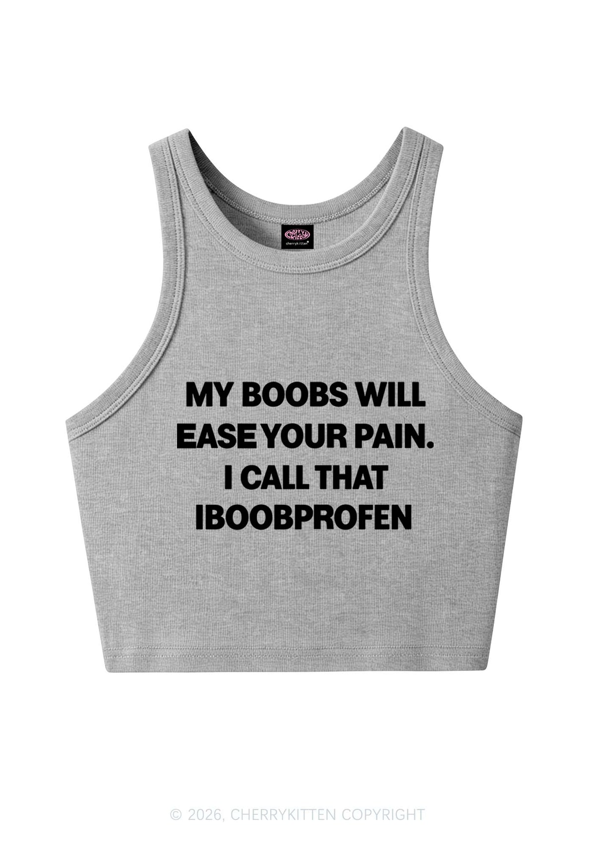 My Bxxbs Ease Your Pain Y2K Crop Tank Top Cherrykitten