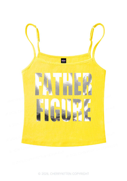 Father Figure Silver Foil Printed Y2K Spaghetti Strap Cami Cherrykitten