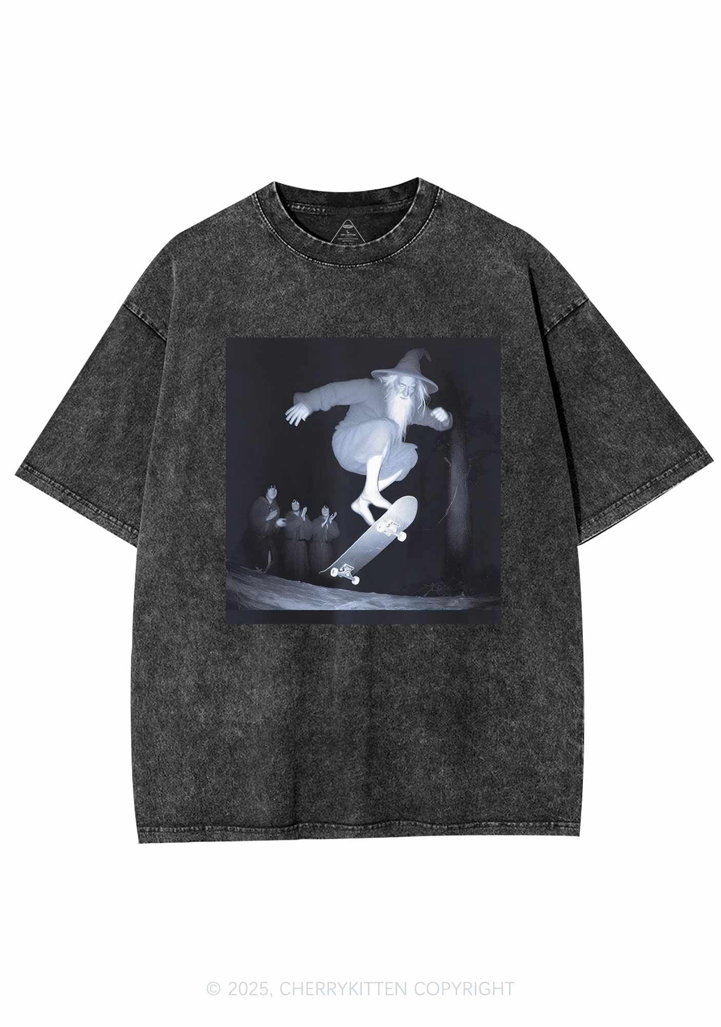 Skating Wizard Y2K Shirts Washed Tee Cherrykitten