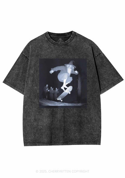 Skating Wizard Y2K Shirts Washed Tee Cherrykitten