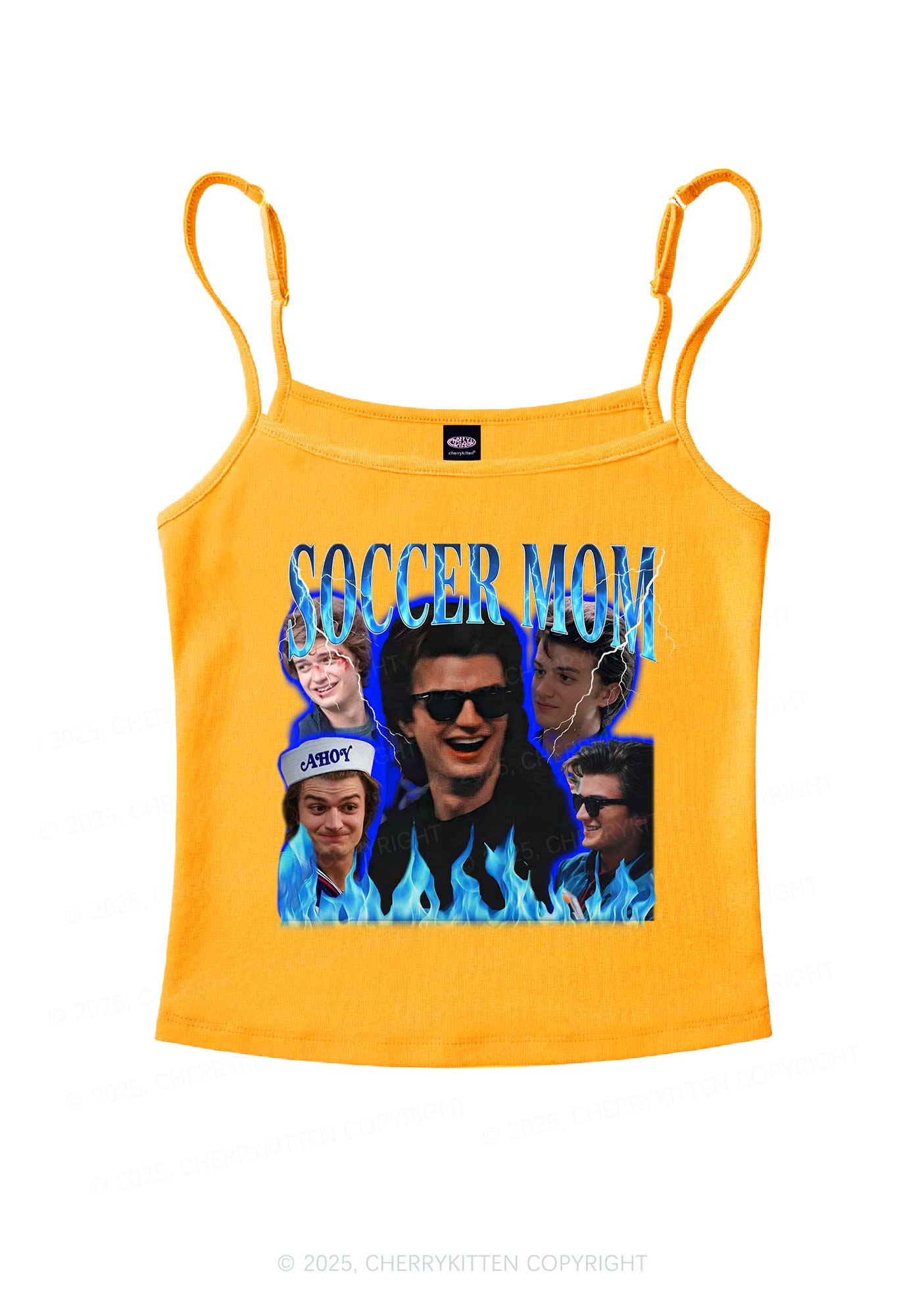 Blue Soccer Mom Y2K Spaghetti Strap Cami Cherrykitten