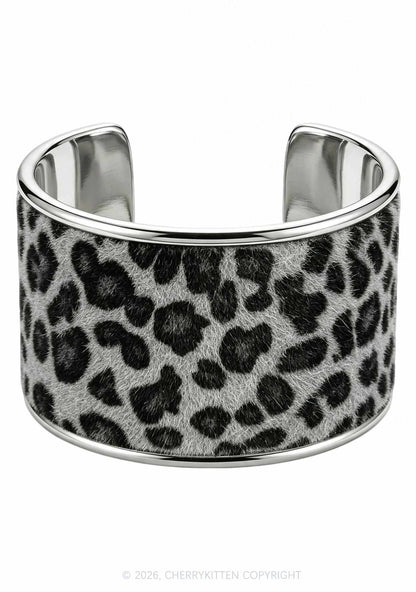 Leopard Y2K Open Bangle Cherrykitten