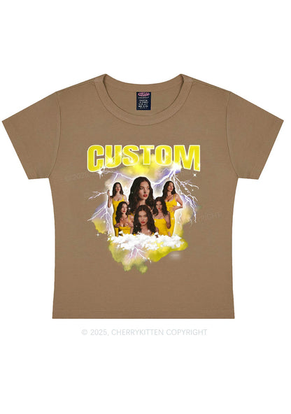 Custom Photo Storm Art Y2K Baby Tee Cherrykitten