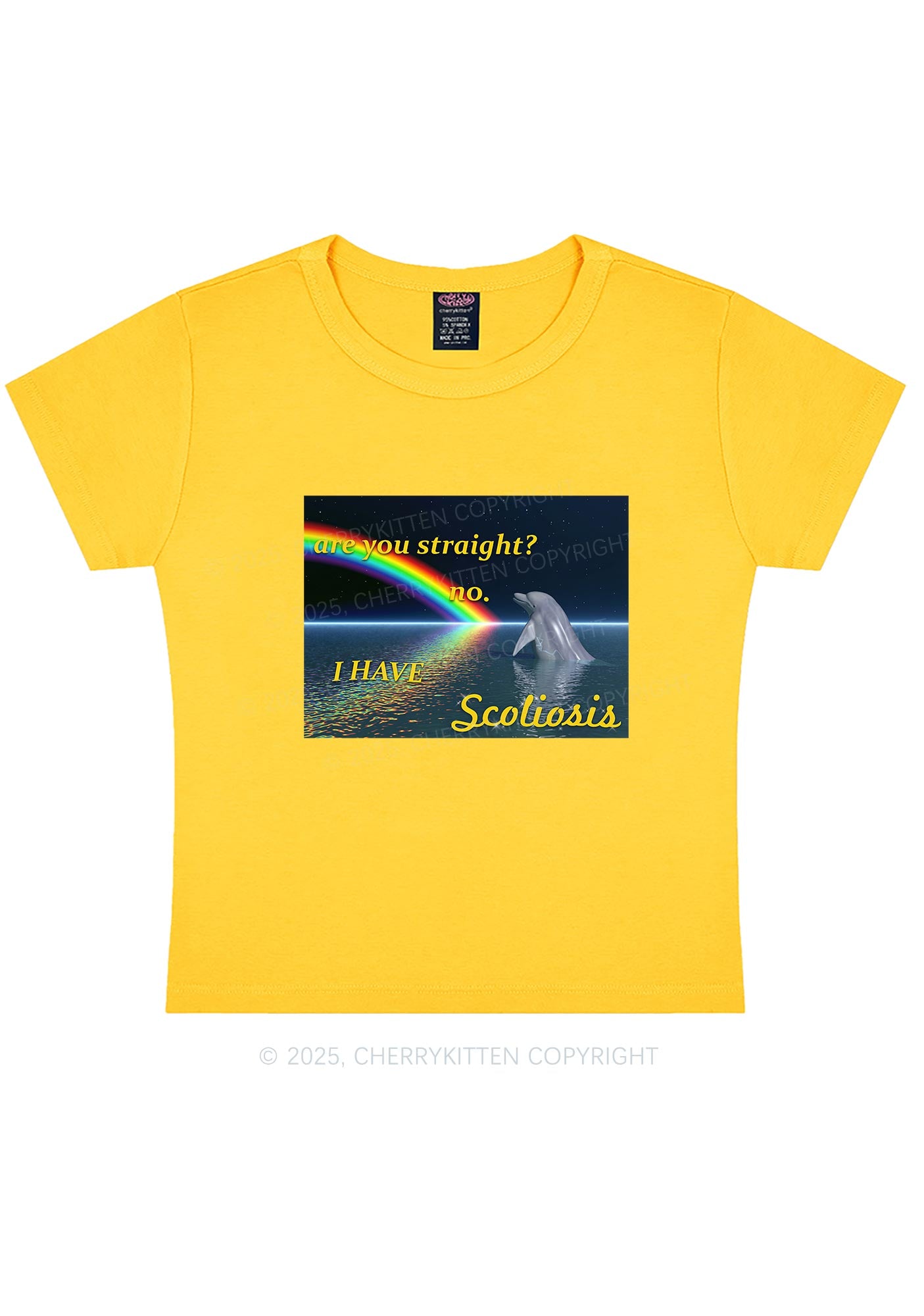 I Have Scoliosis Pride Y2K Baby Tee Cherrykitten