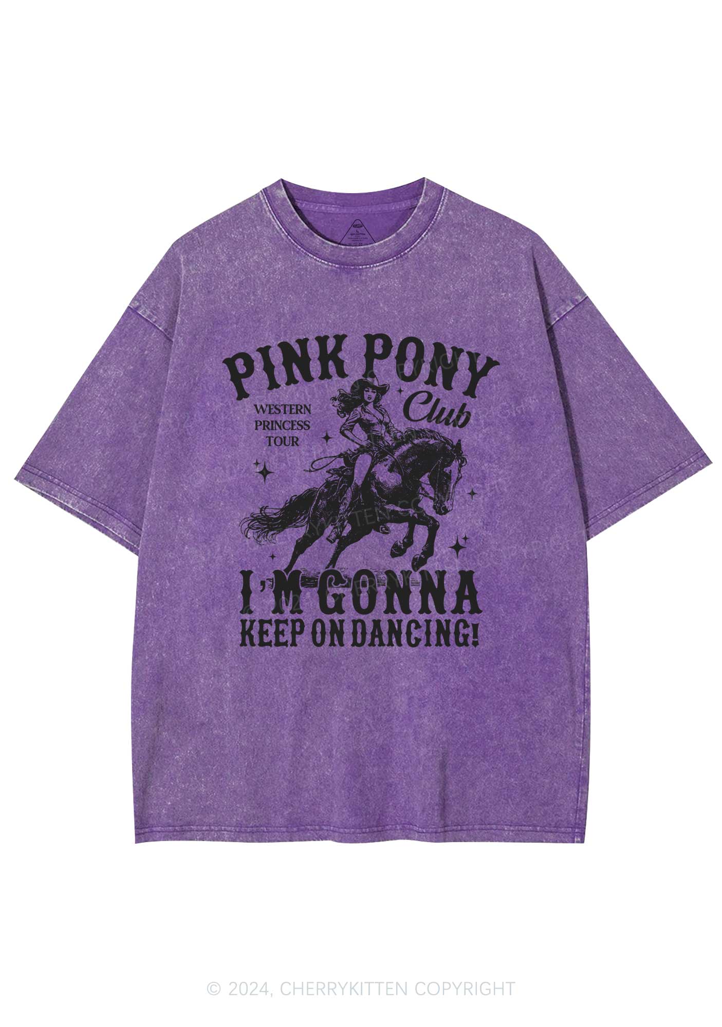 Im Gonna Keep On Dancing Y2K Washed Tee Cherrykitten