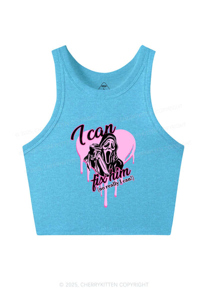 Halloween Ghost Fix Him Y2K Crop Tank Top Cherrykitten