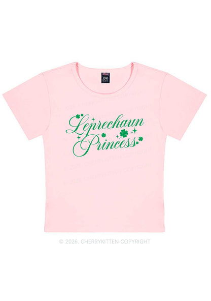 Leprechaun Princess St Patricks Y2K Baby Tee Cherrykitten