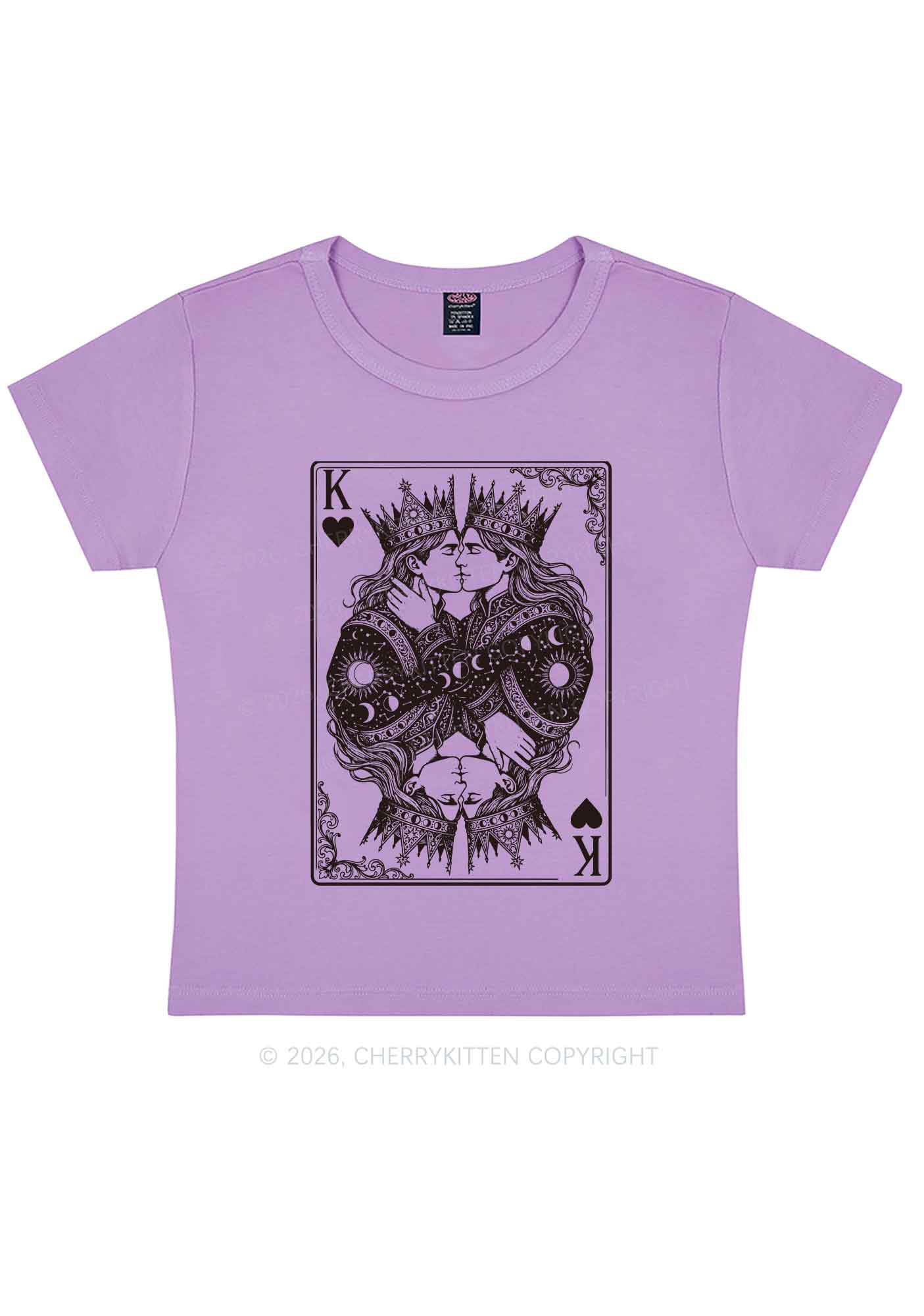Kings Kissing Pride Y2K Baby Tee Cherrykitten