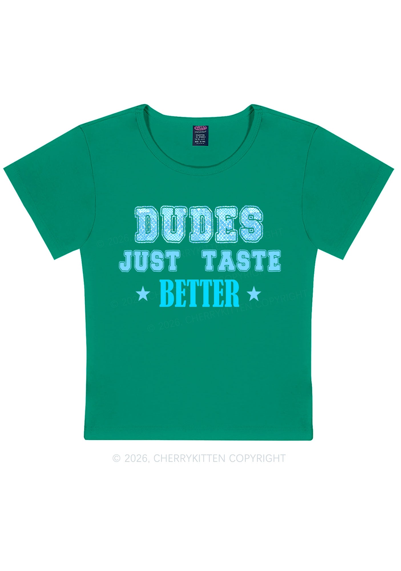 Dudes Just Taste Better Pride Y2K Baby Tee Cherrykitten