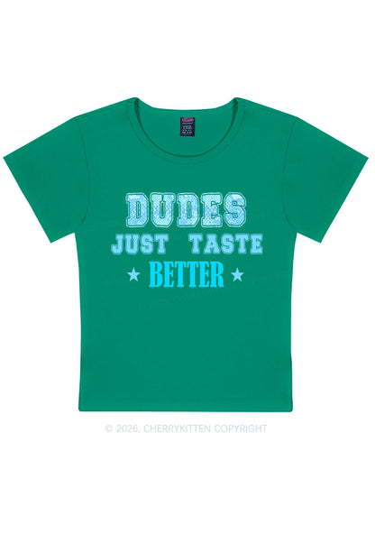 Dudes Just Taste Better Pride Y2K Baby Tee Cherrykitten