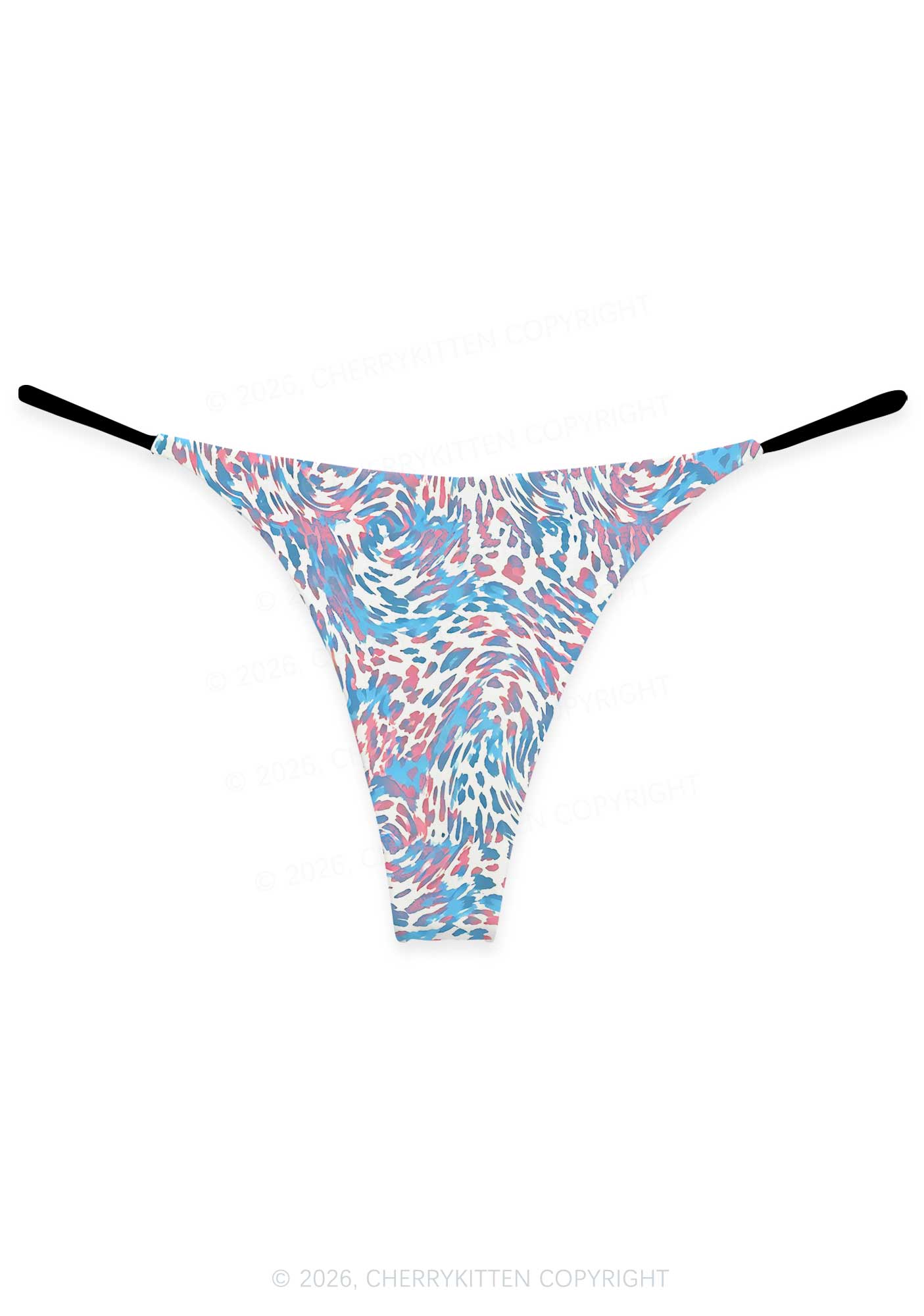 Trans Leopard Pride Y2K Print Bikini String Thong Cherrykitten