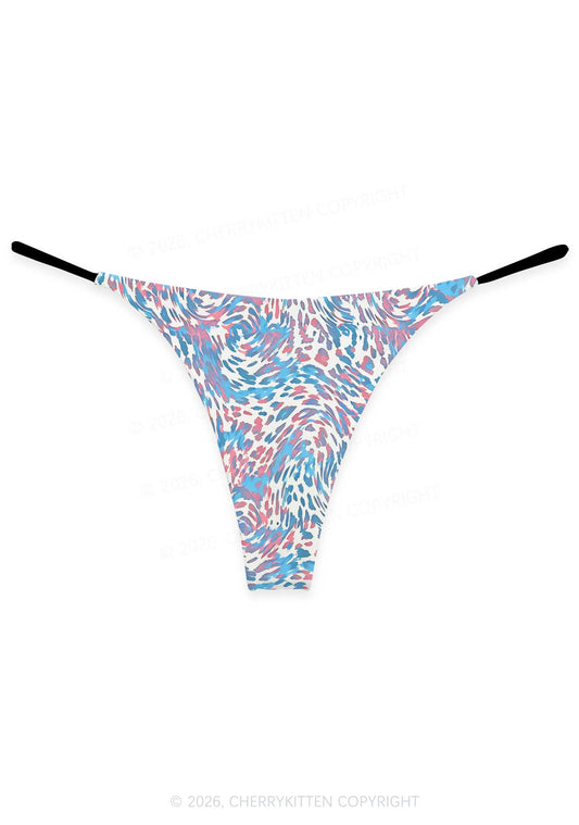 Trans Leopard Pride Y2K Print Bikini String Thong Cherrykitten