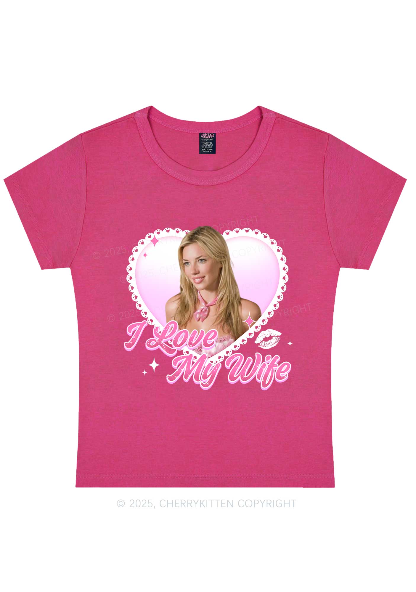 Custom I Love My Wife Y2K Baby Tee Cherrykitten