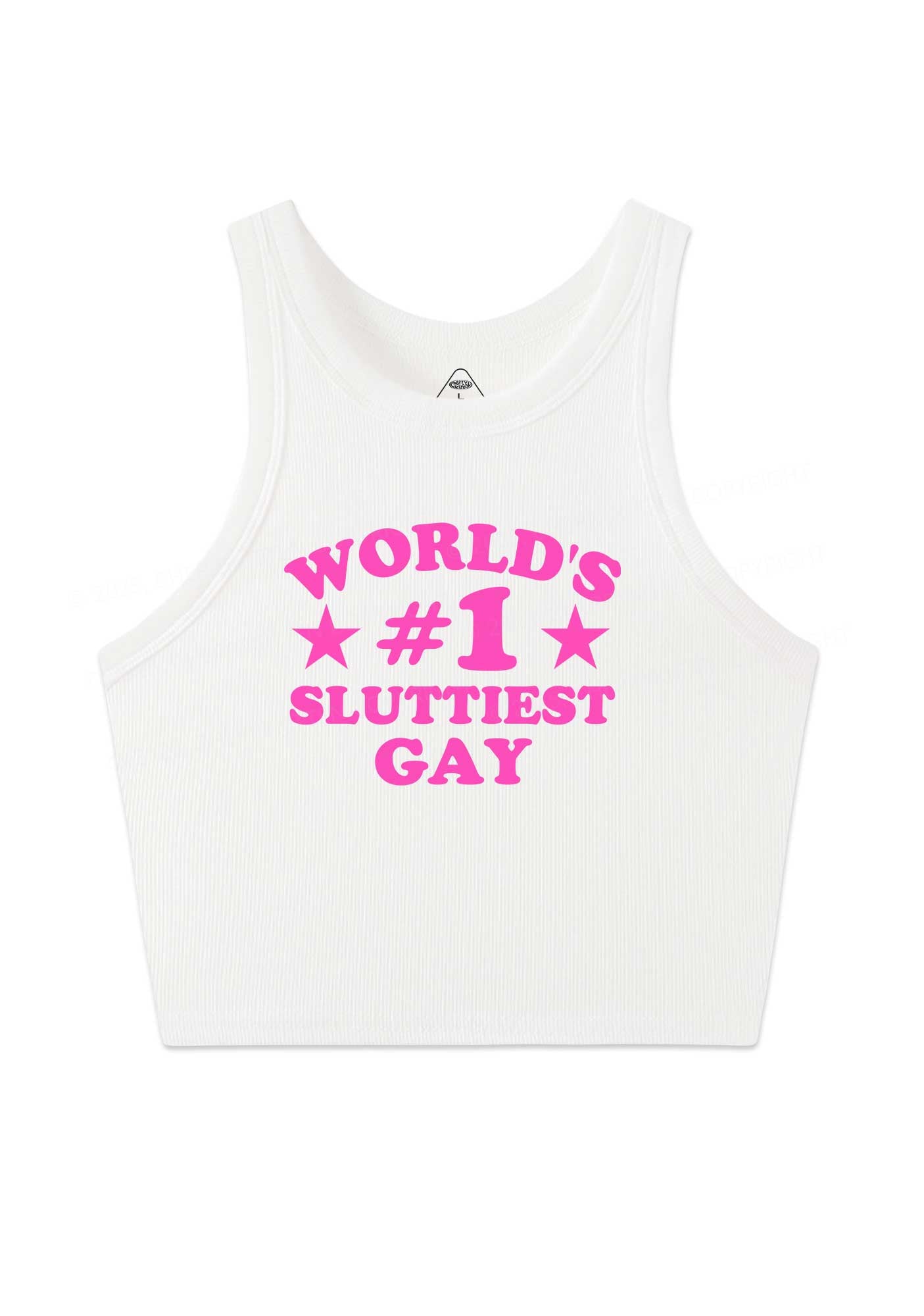 Worlds First Slxttiest Gay Pride Y2K Crop Tank Top Cherrykitten