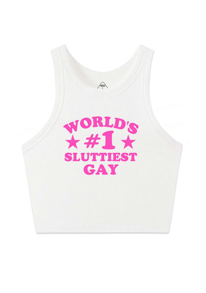 Worlds First Slxttiest Gay Pride Y2K Crop Tank Top Cherrykitten