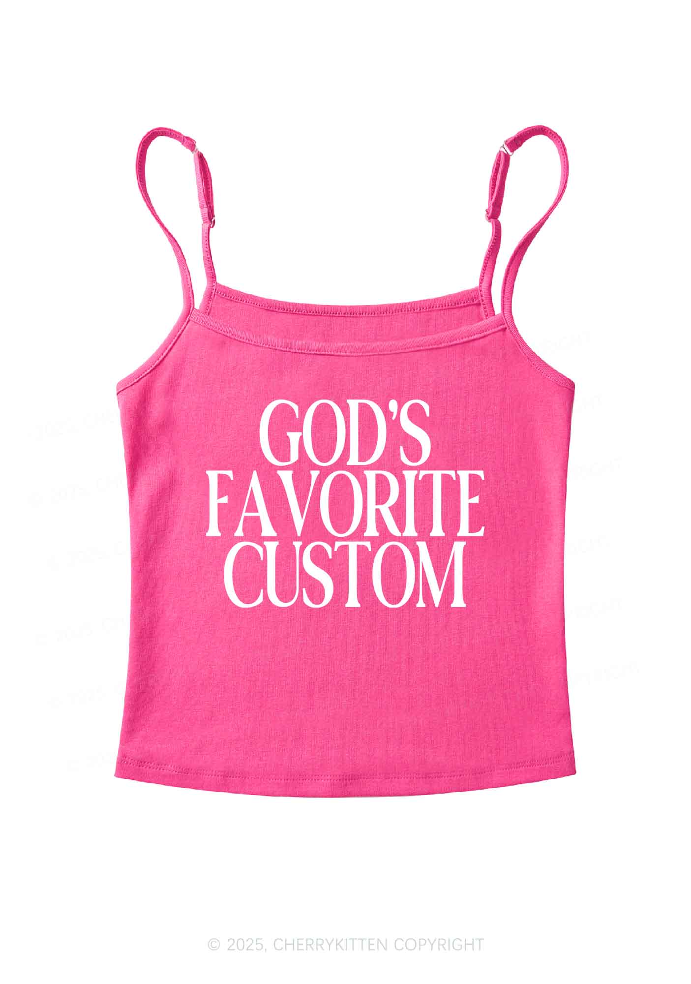 Gods Favorite Custom Y2K Spaghetti Strap Cami Cherrykitten