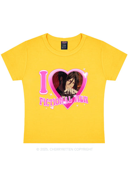 Custom I Love Fictional Men Y2K Baby Tee Cherrykitten