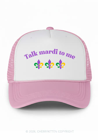 Talk Mardi To Me Y2K Colorblock Trucker Hat Cherrykitten