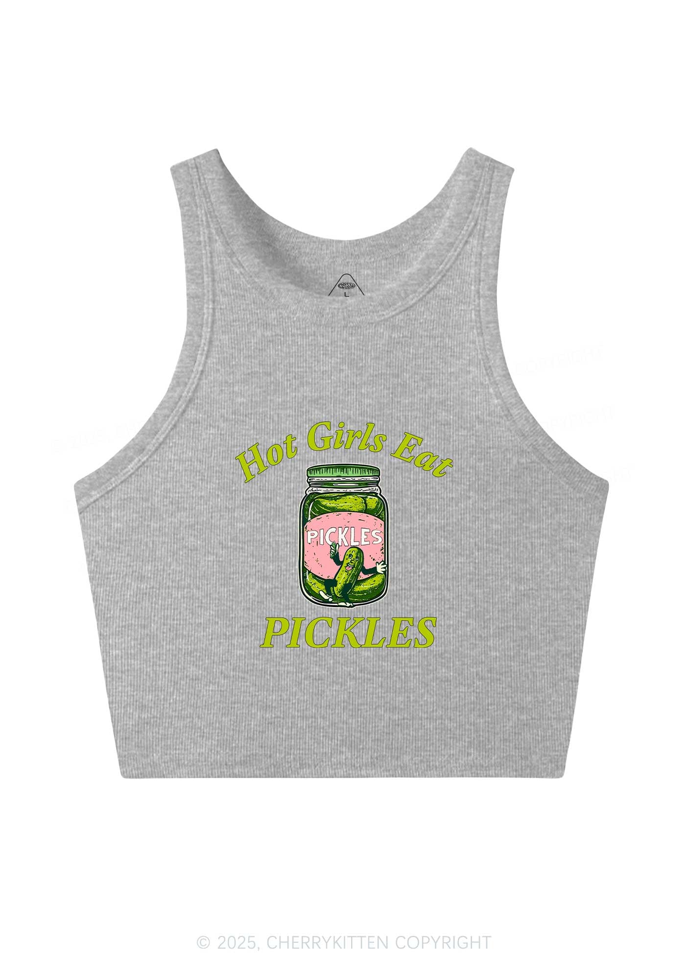 Hot Girls Eat Pickles Y2K Crop Tank Top Cherrykitten