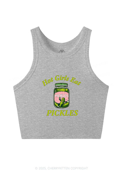 Hot Girls Eat Pickles Y2K Crop Tank Top Cherrykitten